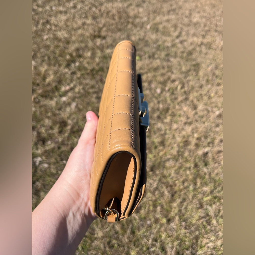 NWT Michael Kors Camel Color Tribeca Quilted Crossbody Bag - Picture 13 of 15